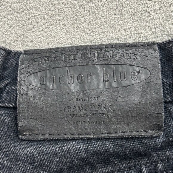 Anchor Blue Baggy Jeans 28x31 Faded Black Loose Wide Leg Skater Grunge Y2K Fades - Picture 13 of 13